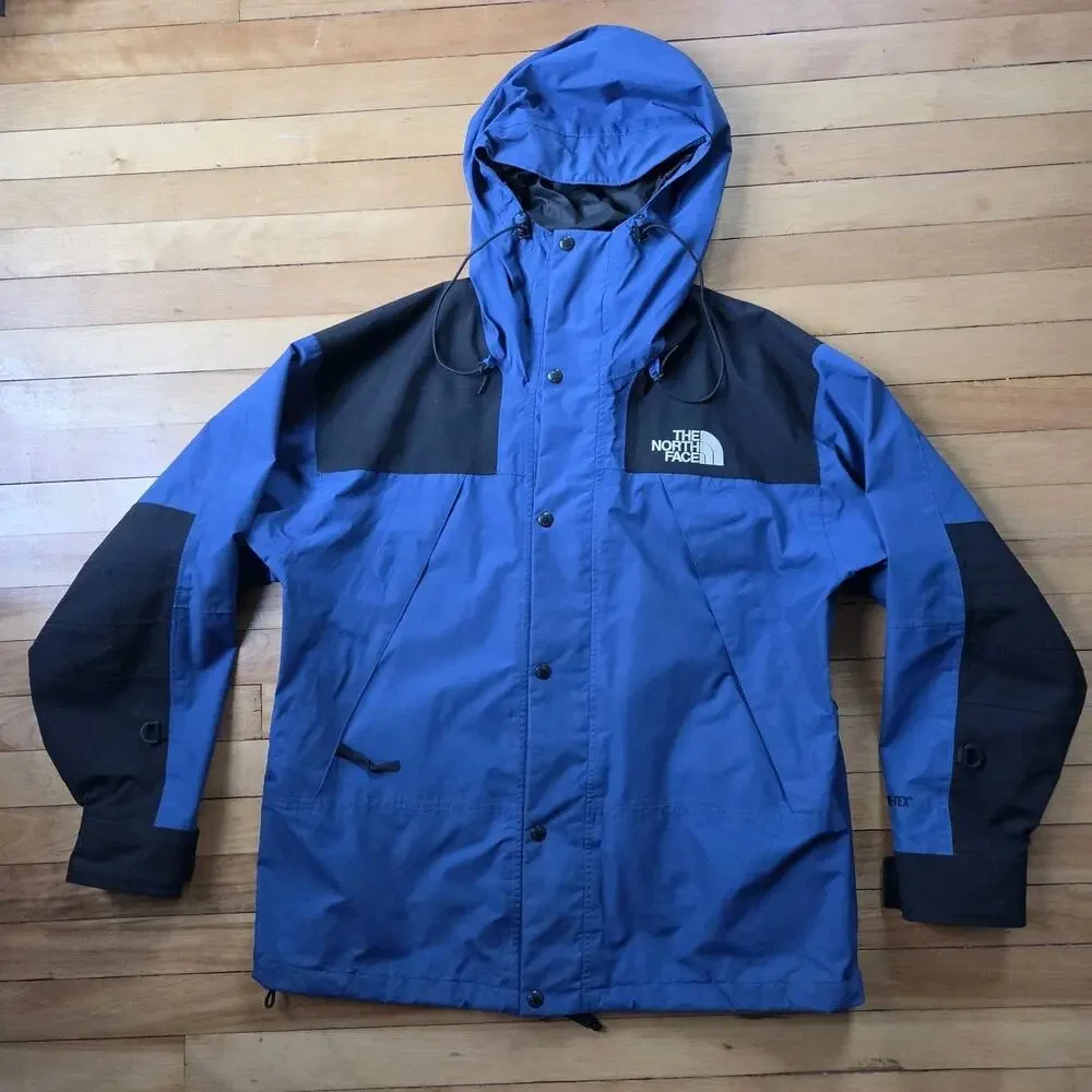 The North Face Men’s Large GORE‑TEX Waterproof Hooded Shell Jacket Blue Black